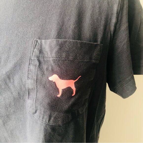 PINK Victoria’s Secret Logo Dog Cotton Front Pocket Crop Top Grey XS - Picture 3 of 5